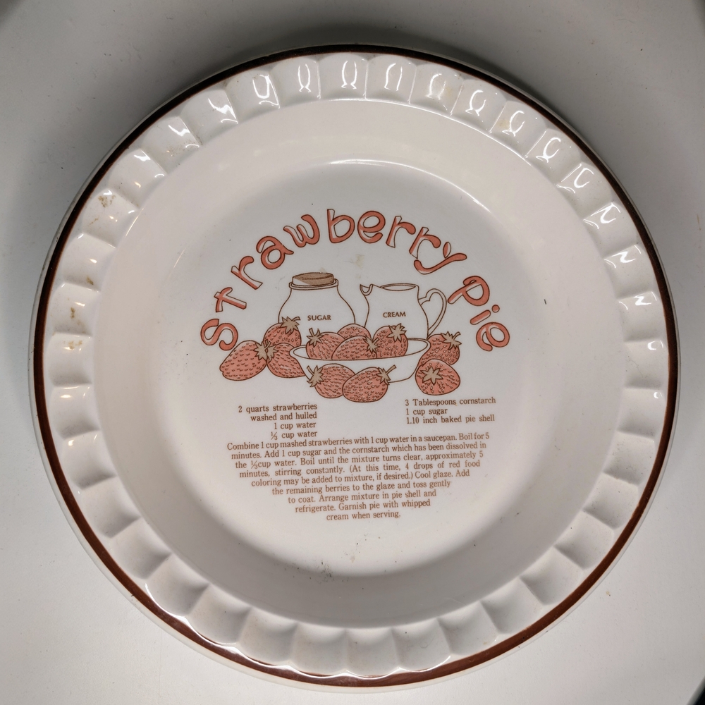 Strawberry Pie Recipe Plate